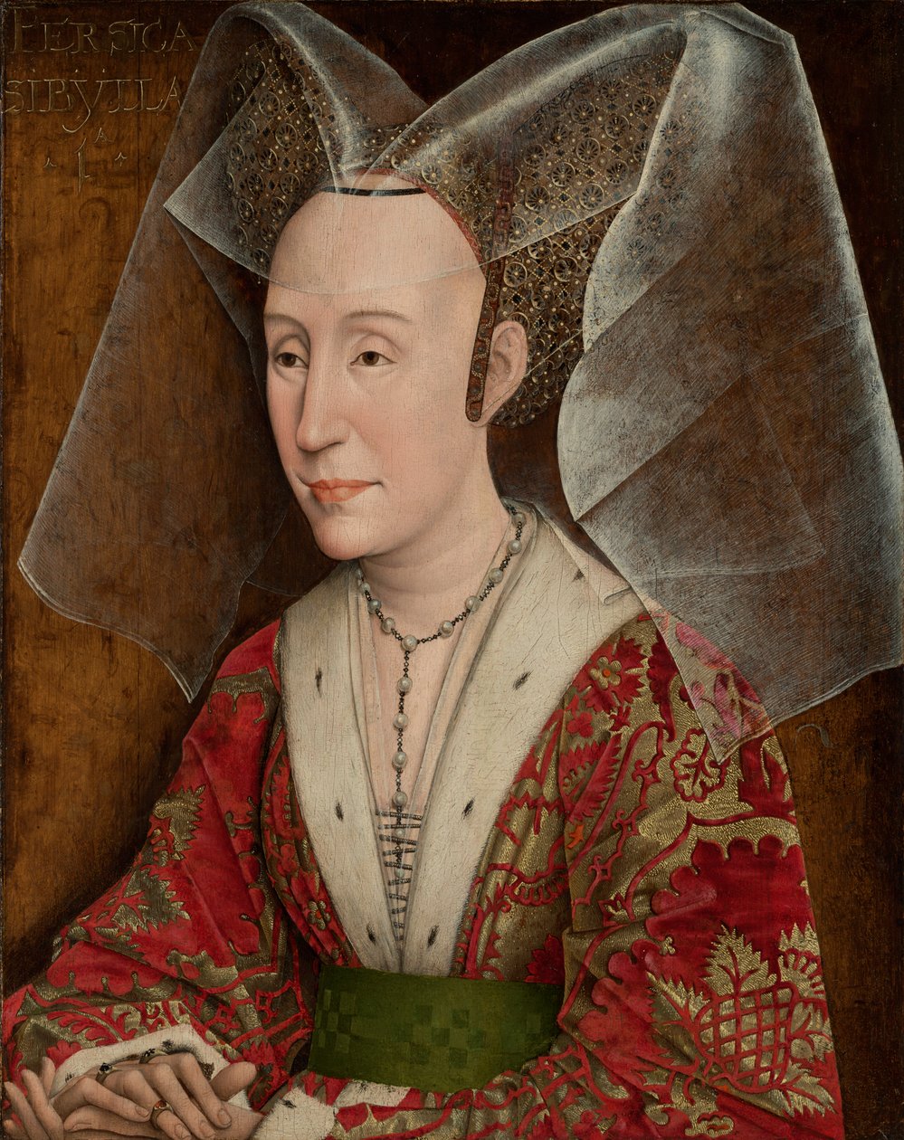 صورة إيزابيلا البرتغالية ، حوالي عام 1450 (زيت على لوح) بواسطة روجير فان دير (ورشة عمل) Weyden