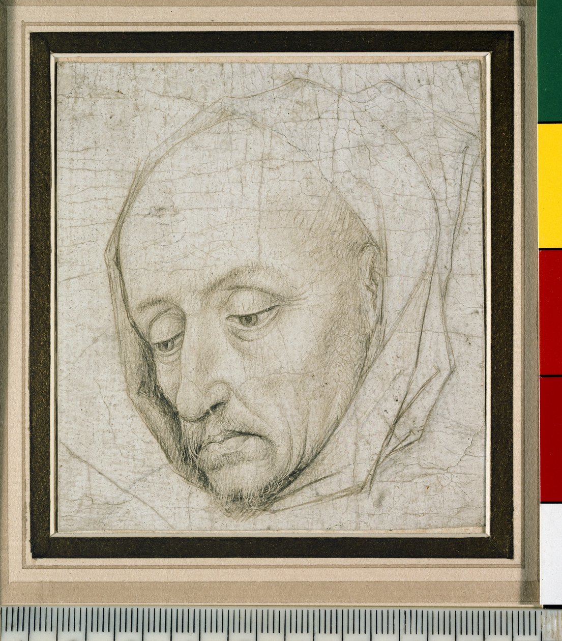 دراسة رأس رجل عجوز ، القرن الخامس عشر (silverpoint on paper) بواسطة روجير فان دير ويدين