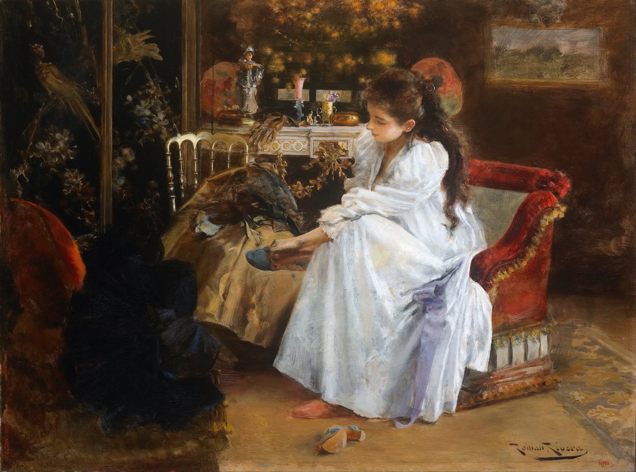 De soiree - رسم لروما ريبيرا (1876-1931) - 1894 - زيت على قماش - 59x79 - متحف كاتالونيا الوطني للفنون ، برشلونة بواسطة Romà Ribera