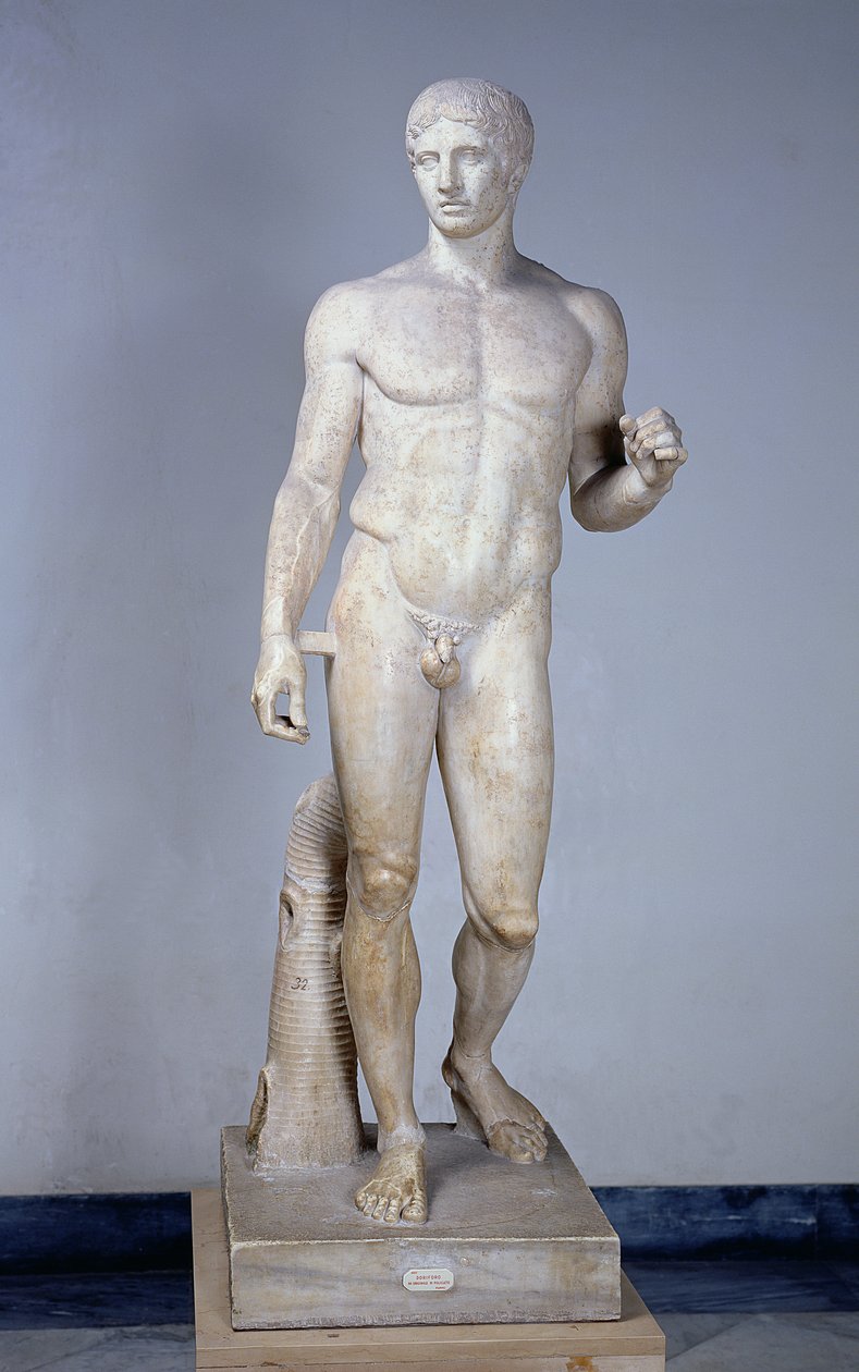 رياضي ، نسخة رومانية بعد نسخة أصلية من Polykleitos (fl.c.450-c.415 قبل الميلاد) في بومبي (رخام) (لمزيد من التفاصيل انظر 119500) بواسطة رواية