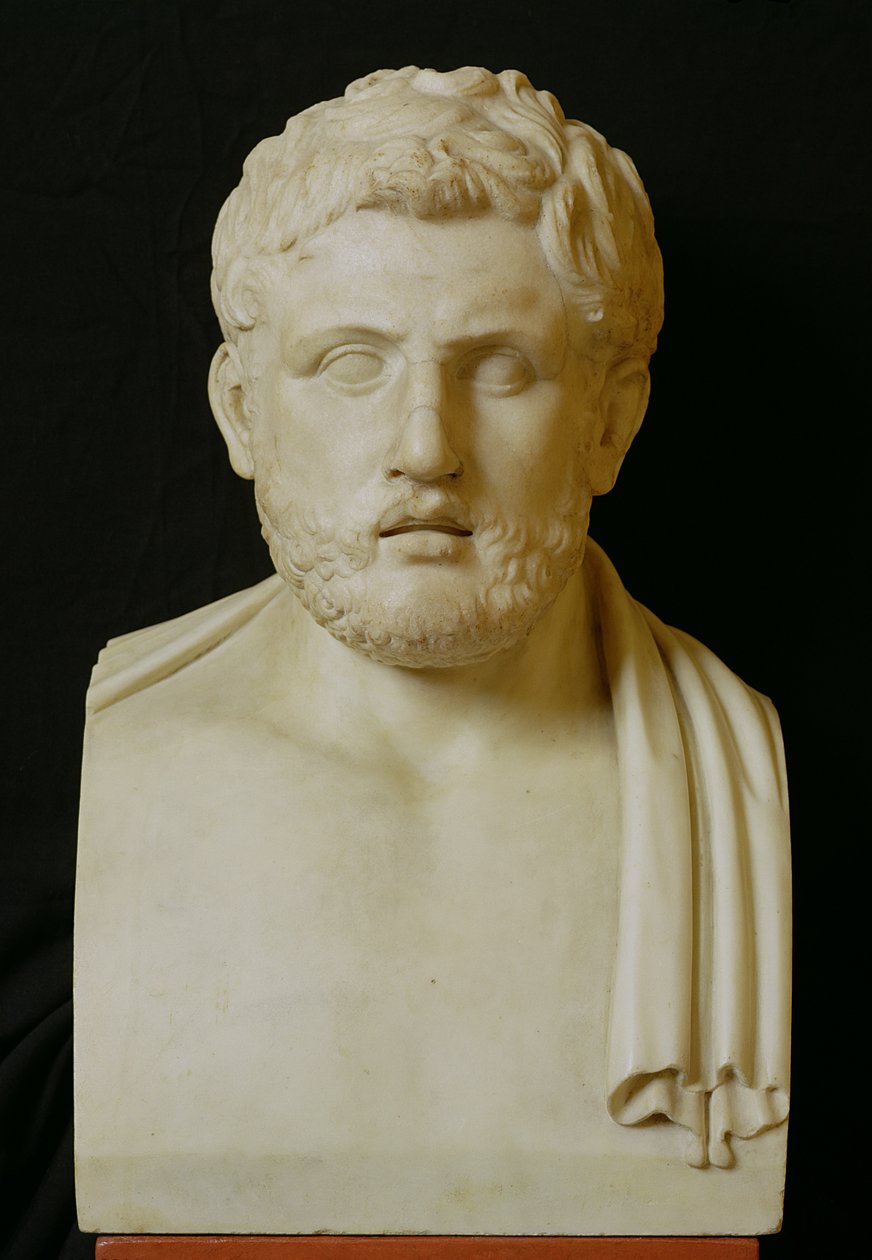 تمثال نصفي من Alcibiades (c.450-404 قبل الميلاد) (رخام) بواسطة رواية