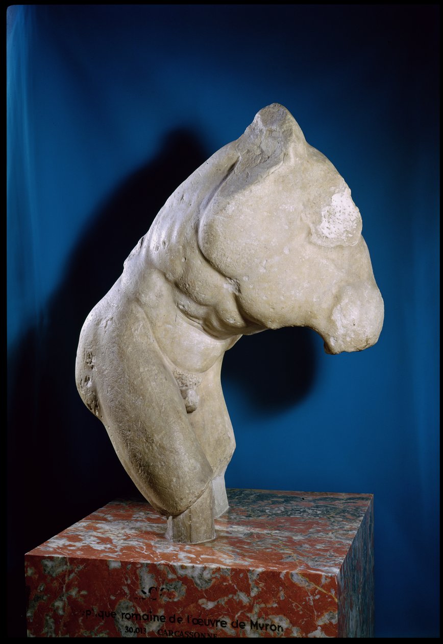 Discobolus ، نسخة رومانية (رخام) بواسطة رواية