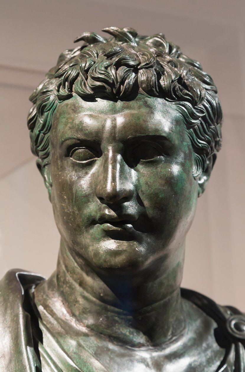 Eumenes II ، مؤسس مكتبة Pergamon ، c.50 قبل الميلاد (برونزية) بواسطة رواية