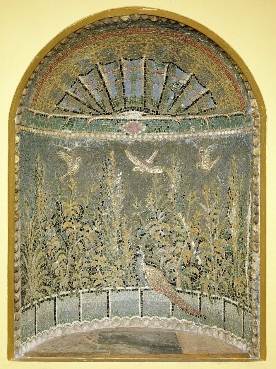 مكانة نافورة الفسيفساء الرومانية ، c1st م (فسيفساء) بواسطة رواية
