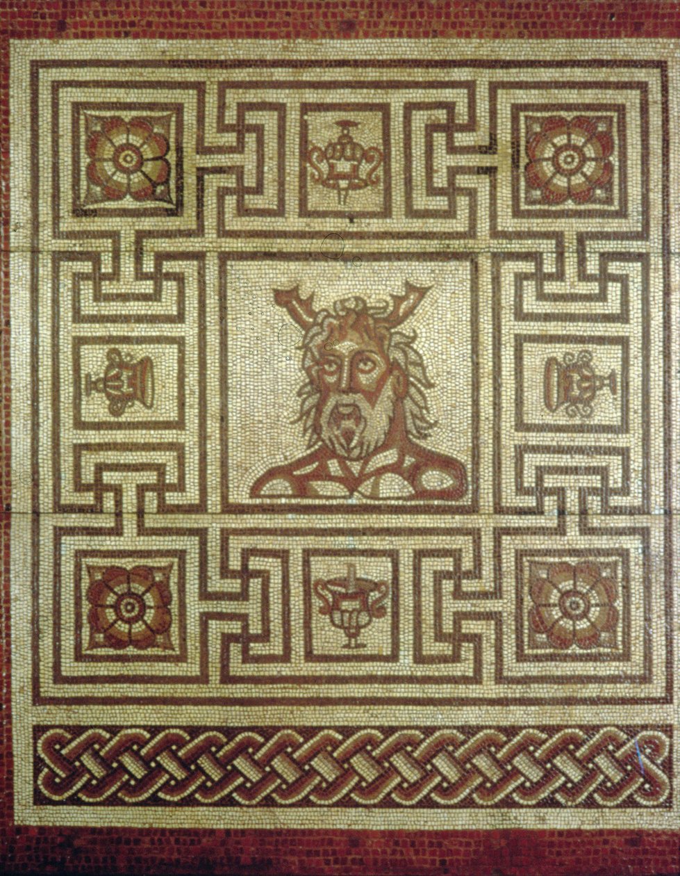فسيفساء Sea God ، Insula IV Building 8 ، c.160-190 م (فسيفساء) بواسطة رواية