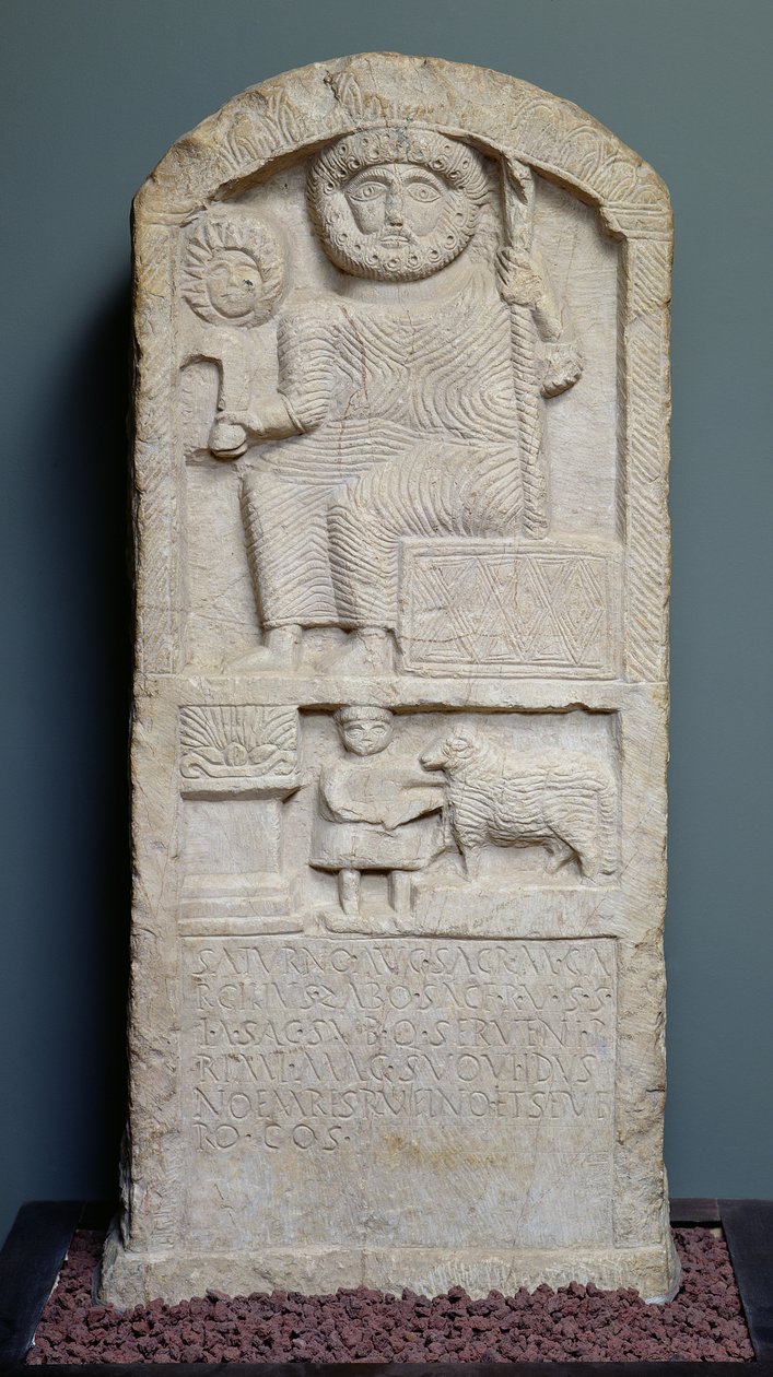 Stele مخصص لزحل ، من العيايدة ، 323 م بواسطة رواية