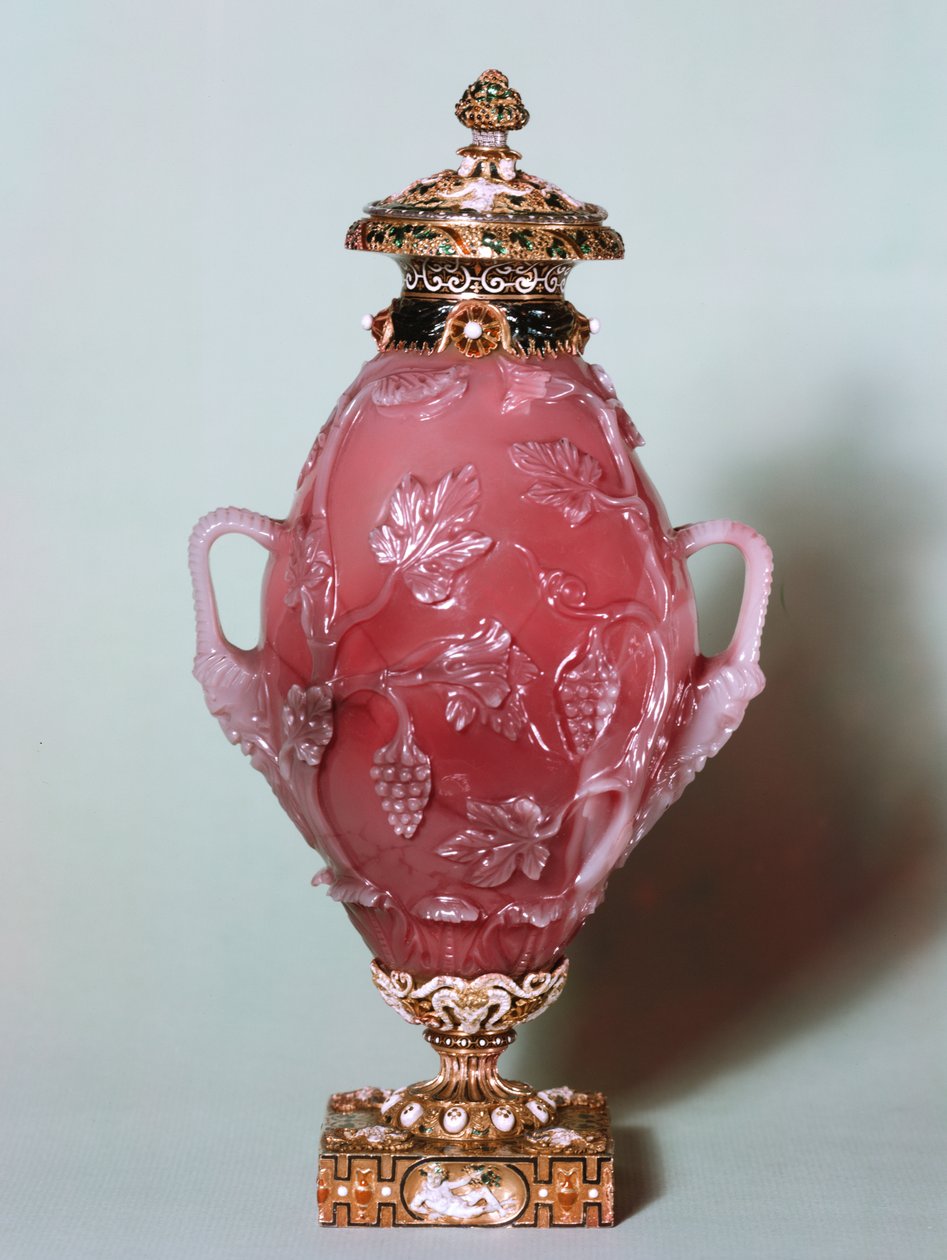 مزهرية Waddesdon &39;Cellini&39; ، أواخر الرومانية ، ج. 400 م (عقيق منحوت) بواسطة رواية