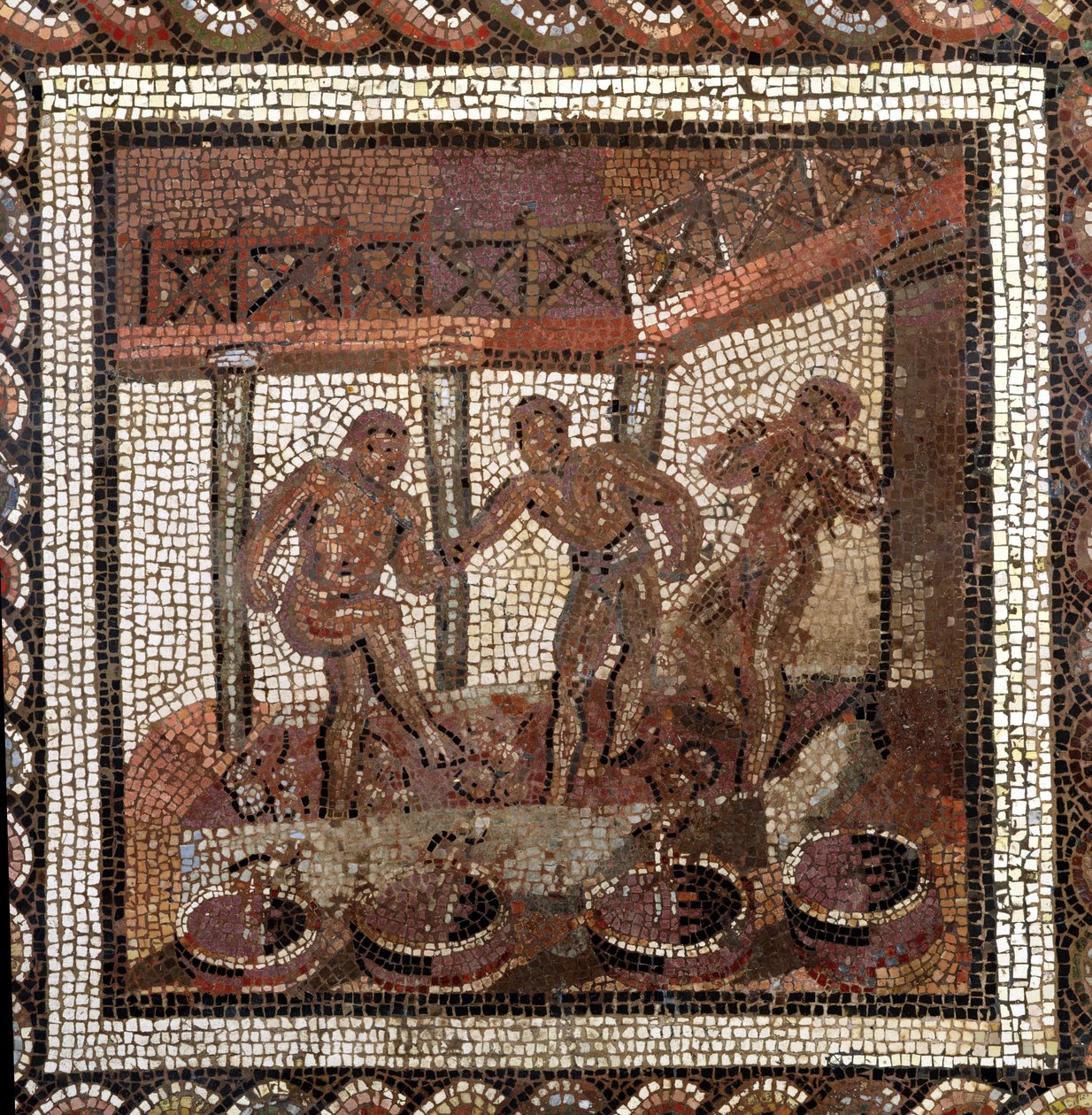 مداس العنب ، من Saint-Roman-en-Gal (فسيفساء) بواسطة رواية