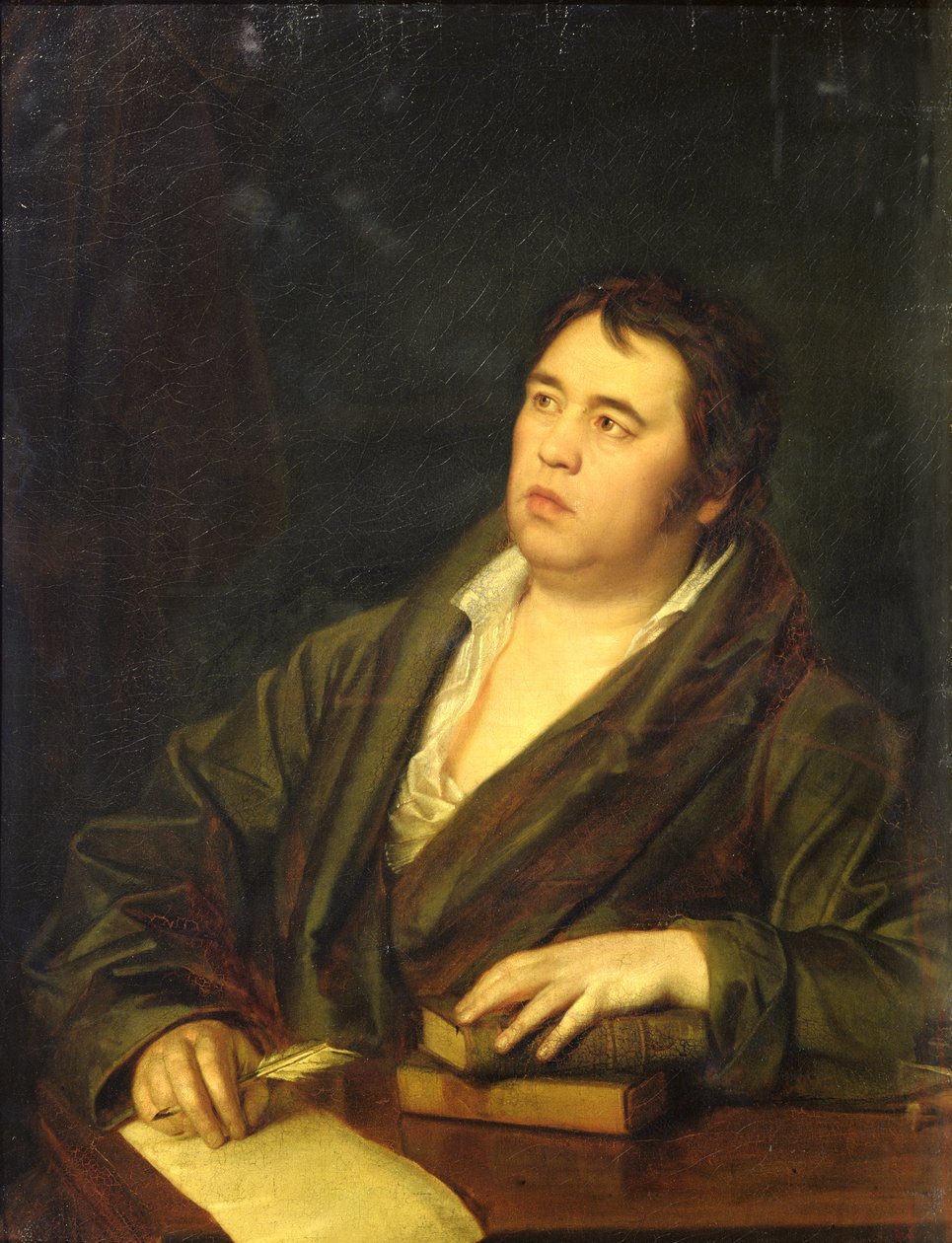 صورة للشاعر إيفان أ. كريلوف ، 1812 بواسطة رومان ماكسيموفيتش فولكوف