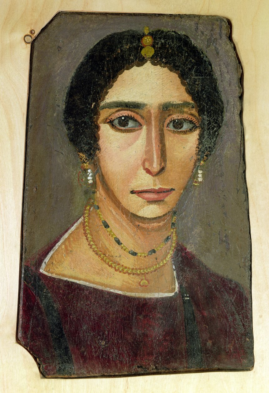 صورة لامرأة من الفيوم ، القرنان الأول والرابع (الشمع الملمع على الخشب) بواسطة الفترة الرومانية المصرية