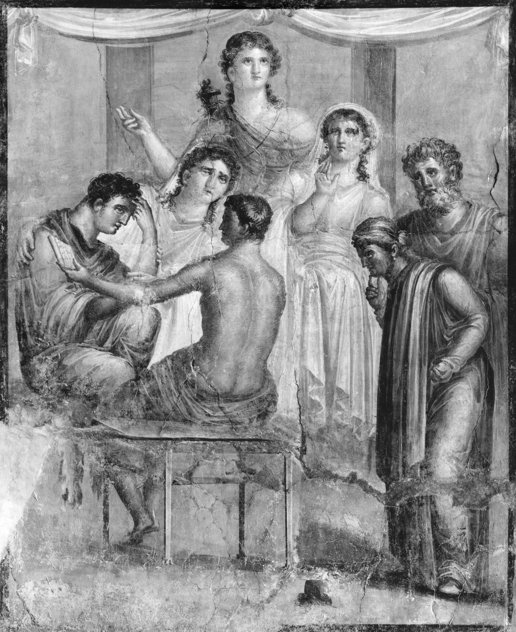 Admetus و Alcestis يستمعون إلى أوراكل ، من بومبي ، بيت الشاعر التراجيدي بواسطة رومان رومان