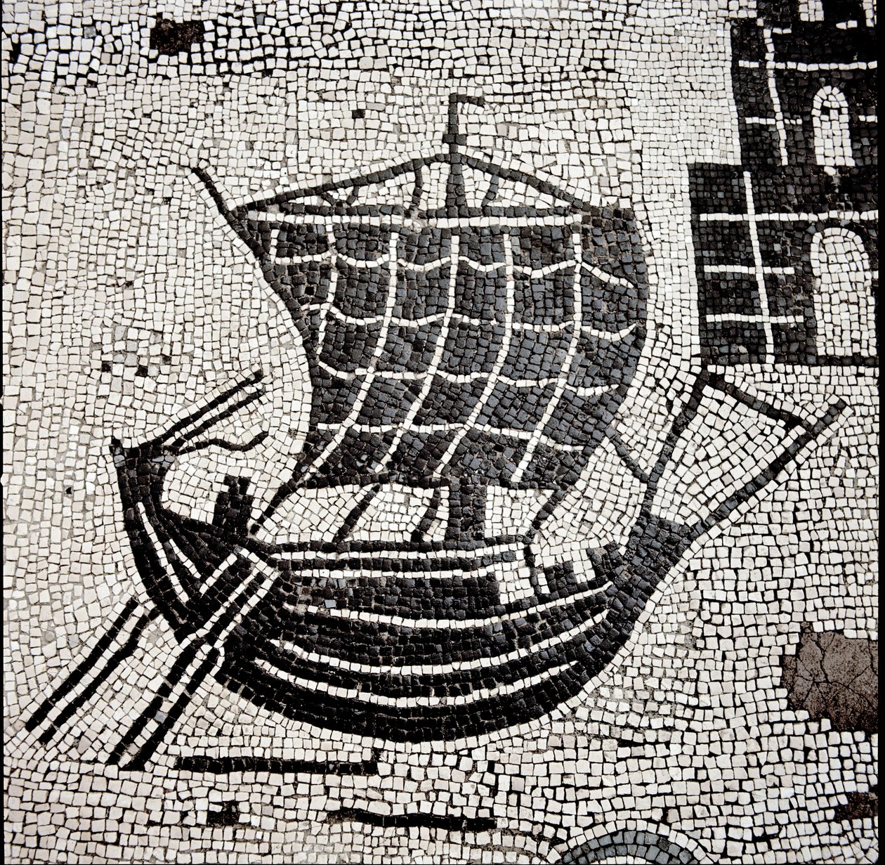 A ship in the port of Ostia (mosaic بواسطة رواية