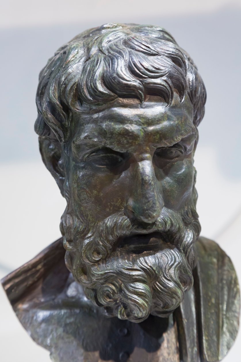 Bust of Epicurus bust (bronze) بواسطة رواية