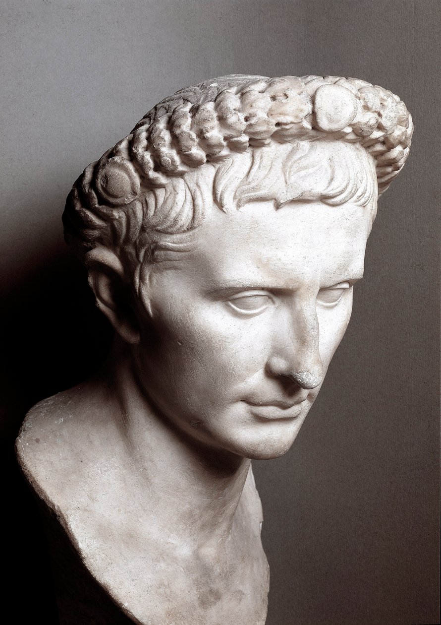 Bust of the Roman Emperor Augustus (Gaius Julius Caesar Octavianus) (63 BC-14 AD) Rome, Musei Capitolini - Bust of the Roman Emperor Augustus (Gaius Julius Caesar Octavianus) (63 BC-14 AD.). Marble. Musei Capitolini, Rome, Italy بواسطة رواية