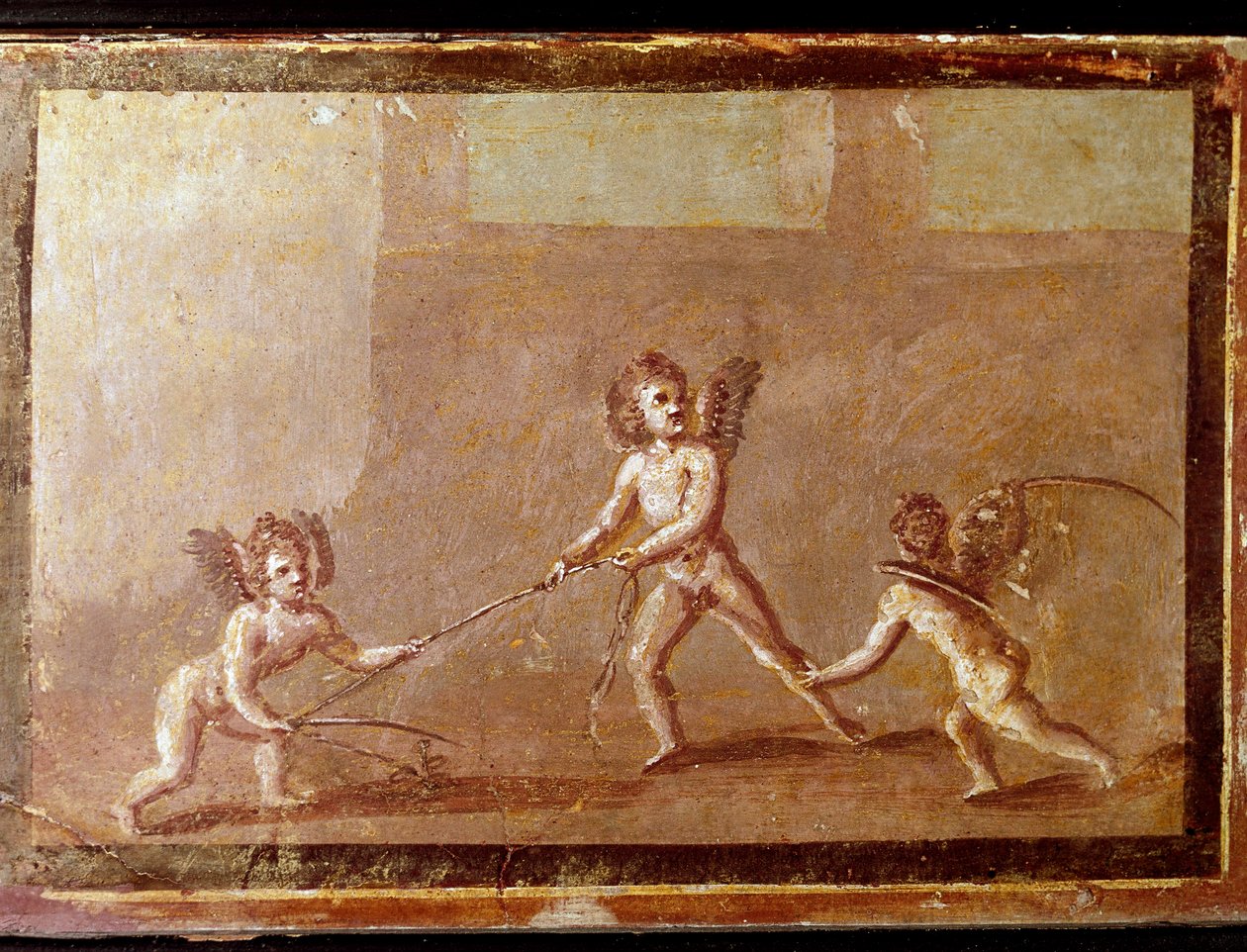 Cupids playing with a rope (fresco بواسطة رواية