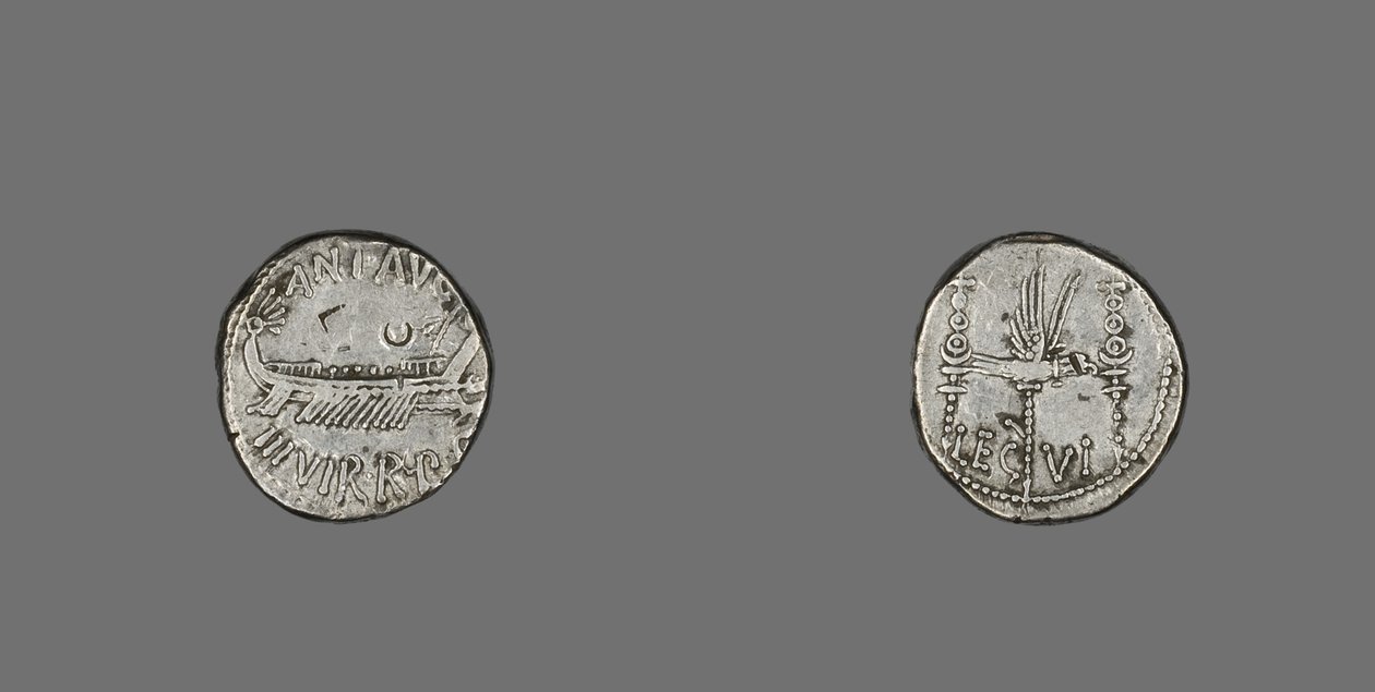 ديناريوس يصور جالي ، 31 قبل الميلاد (فضي) بواسطة رواية