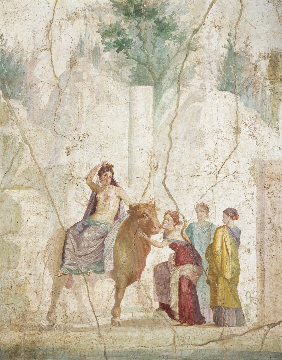 Fresco depicting Rape of Europe, from Pompeii, Roman Civilization بواسطة رواية