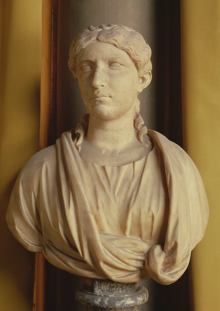رأس Agrippina ، الزوجة السابقة لـ Germanicus (الرخام) بواسطة رواية