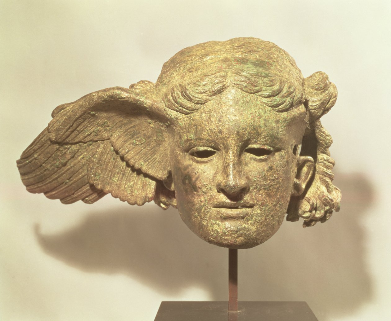 رأس Hypnos ، أو Sleep ، من القرن الأول إلى الثاني الميلادي نسخة من الأصل الهلنستي ، وجدت في Civitella d&39;Arno ، إيطاليا (برونزية) بواسطة رواية