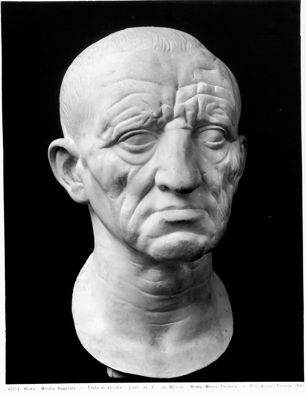 Head of an Old Man (marble) (b/w photo) بواسطة رواية