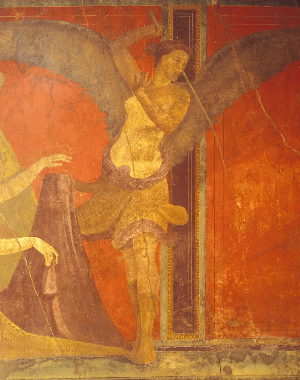 Initiation rites of the cult of Dionysus, fresco from the Villa Dei Mysteri بواسطة رواية