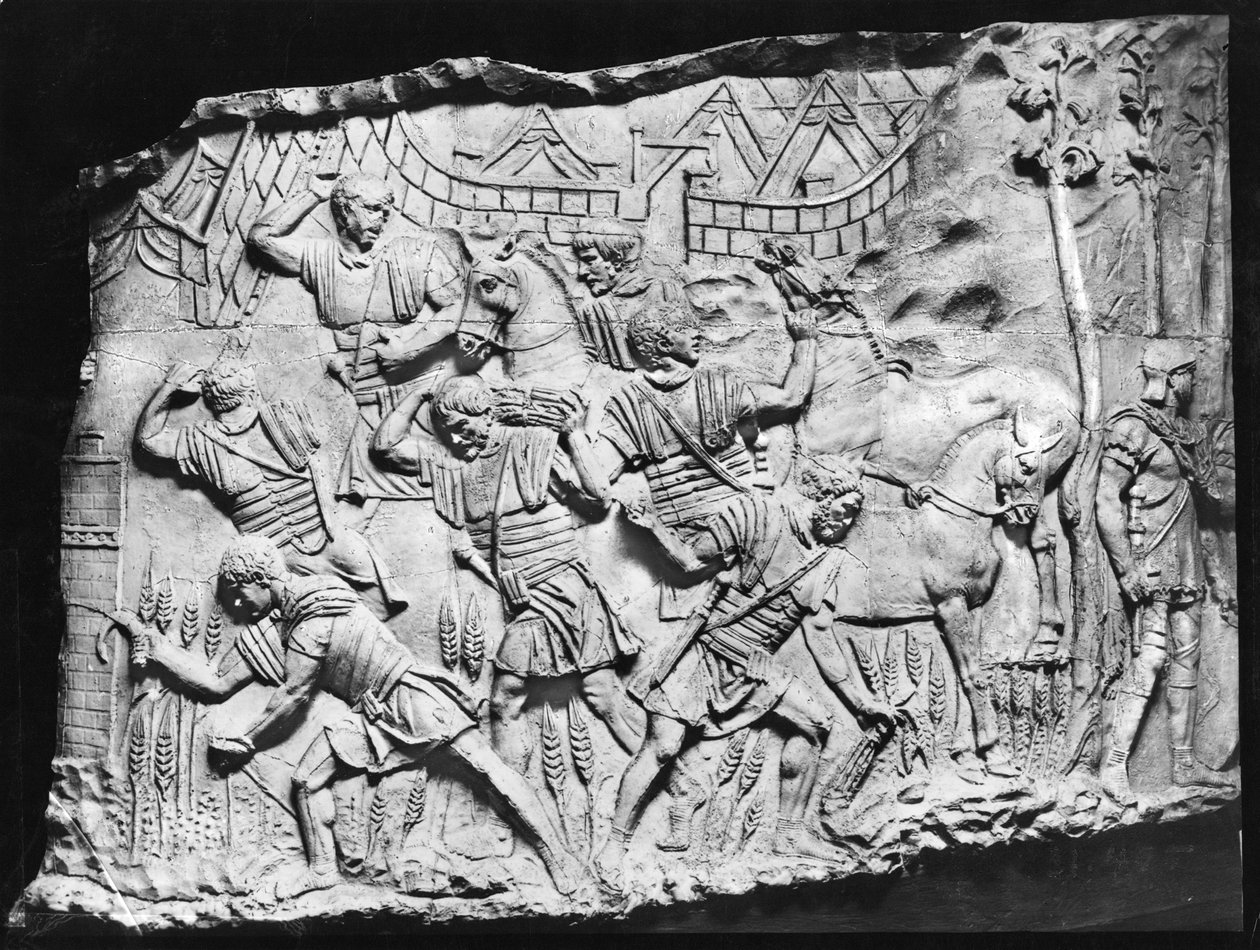 فيلق قطف الشعير ، ويلقي من عمود Trajans ، 110-113 م (جص) بواسطة رواية