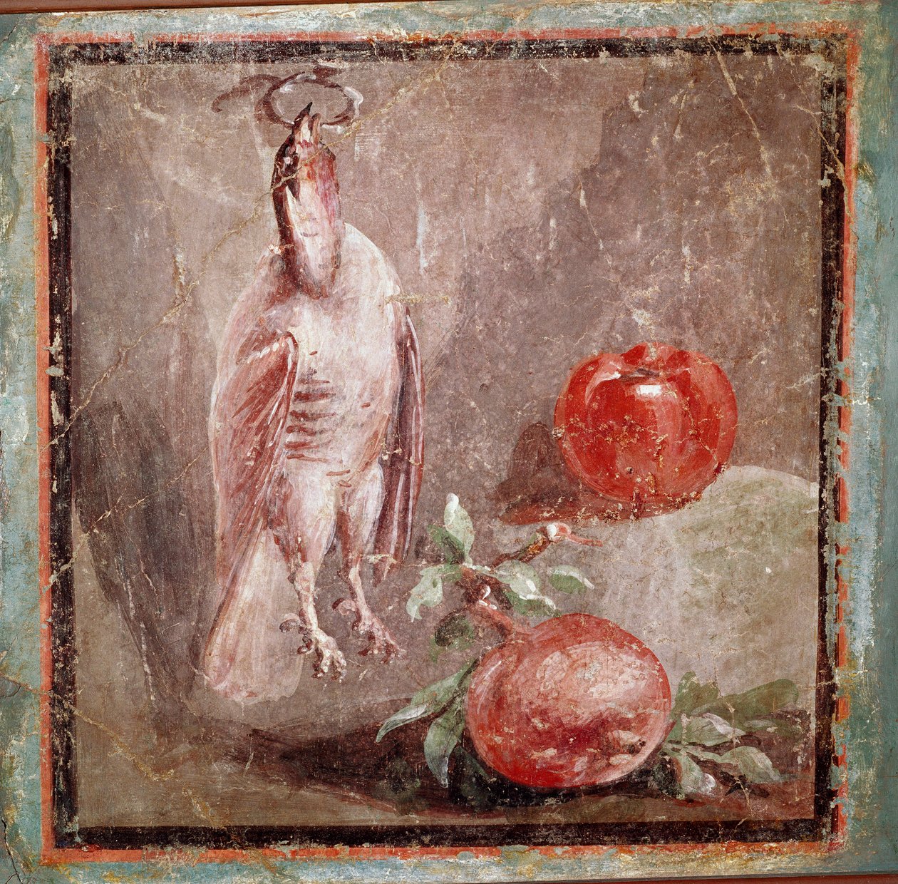 Partridge and pomegranatres (fresco بواسطة رواية