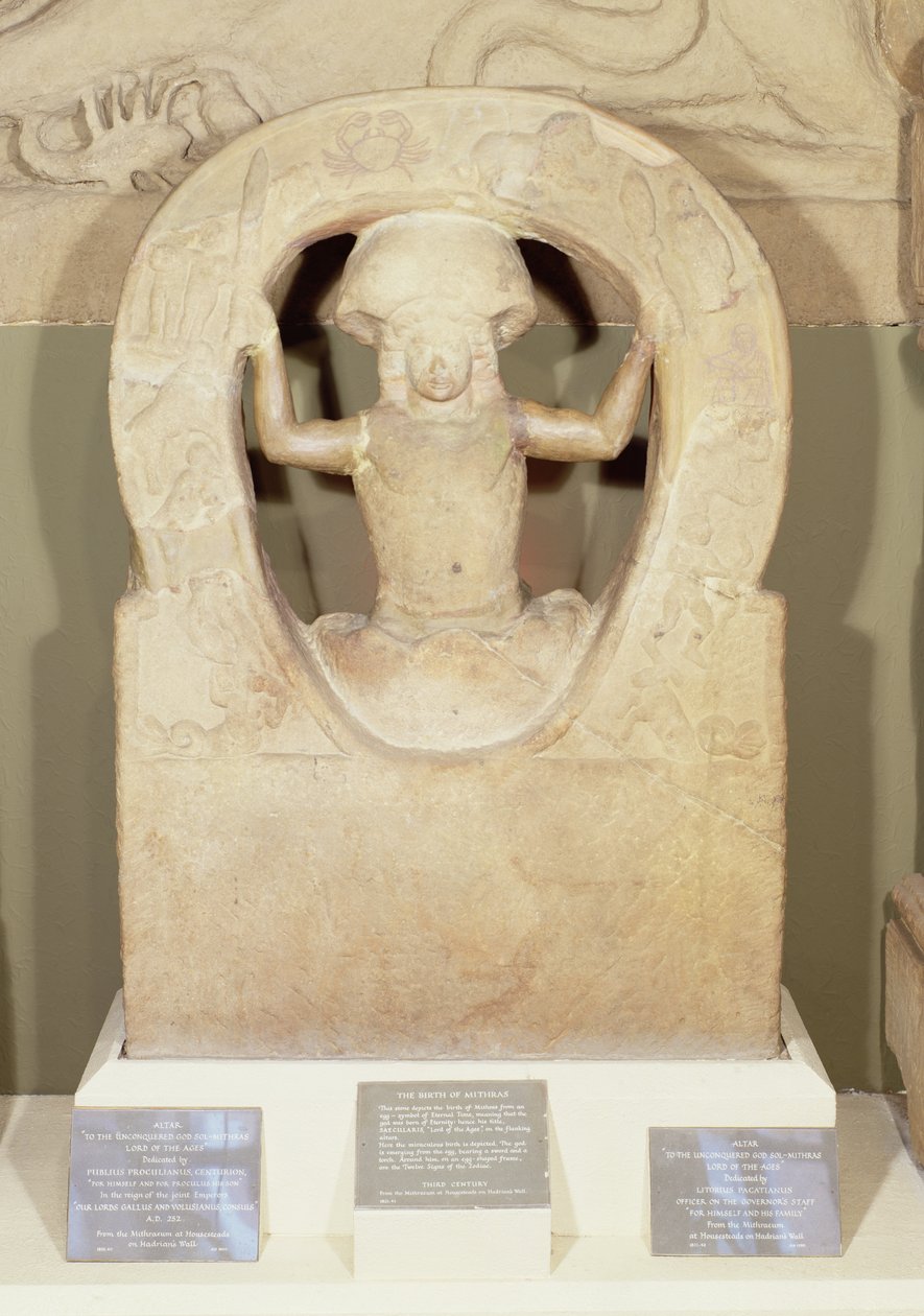 ولادة ميثراس من Mithraeum في Housesteads بواسطة رواية