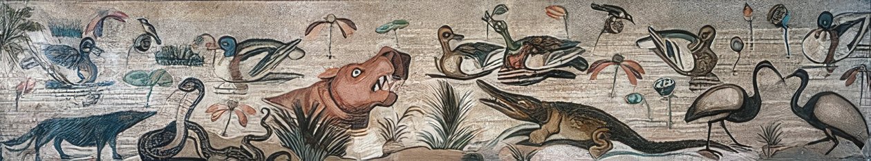 الحيوانات في النيل ، من بيت الفون (Casa del Fauno) ، بومبي بواسطة رواية