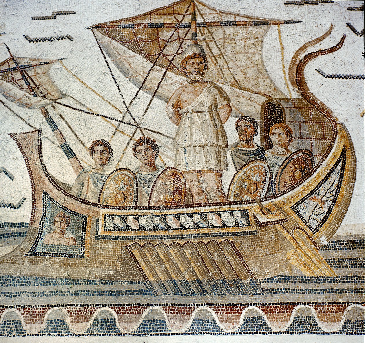 أوليسيس وصفارات الإنذار ، من فيلم `` The Odyssey &39;&39; لهومر (فسيفساء) بواسطة رواية