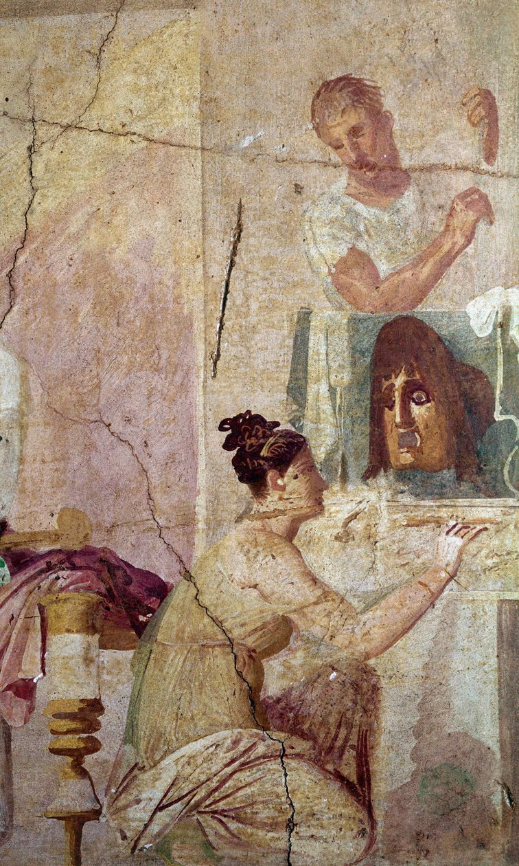 Victory of a tragic poet, detail of an actress (fresco بواسطة رواية