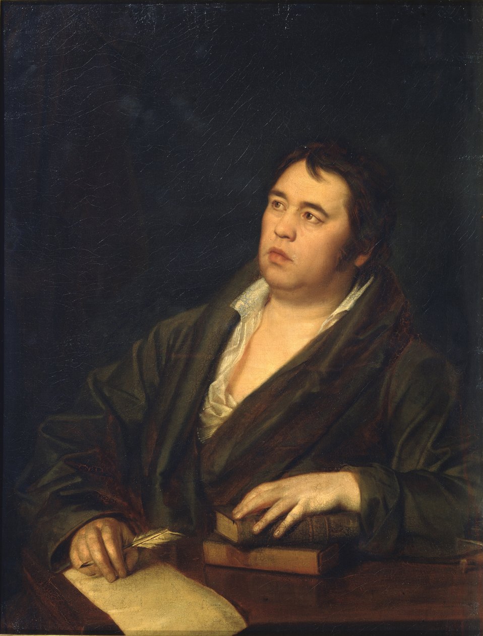صورة للشاعر إيفان أ. كريلوف 1769-1844 ، 1812 بواسطة رومان ماكسيموفيتش فولكوف