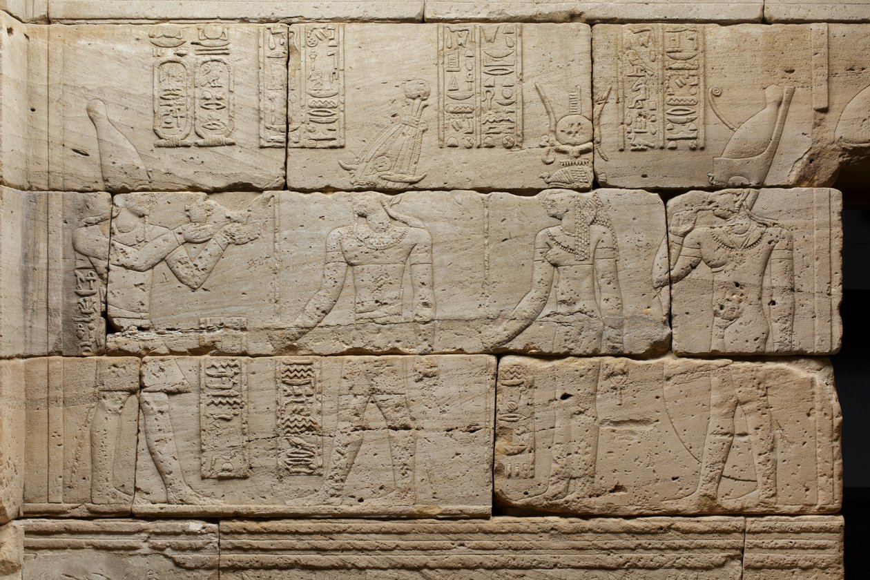 الإغاثة من معبد Dendur ، c.10 قبل الميلاد (الحجر الرملي الأيولي) بواسطة الفترة الرومانية المصرية