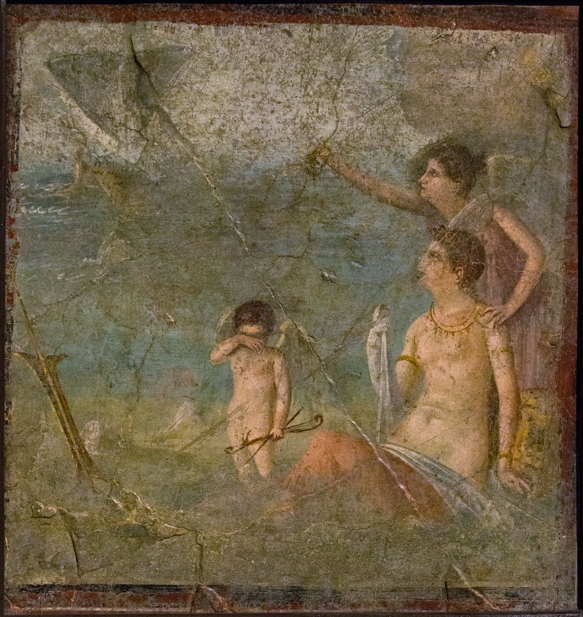 أريادن وثيسيوس ، 1st H. 1st cen. ميلادي. بواسطة لوحة جدارية رومانية بومبيان.