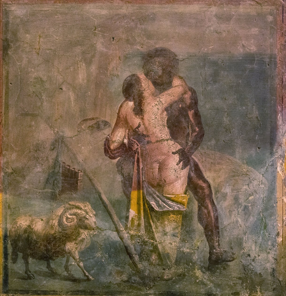 Galatea و Polyphemus ، القرن الأول. بواسطة لوحة جدارية رومانية بومبيان.