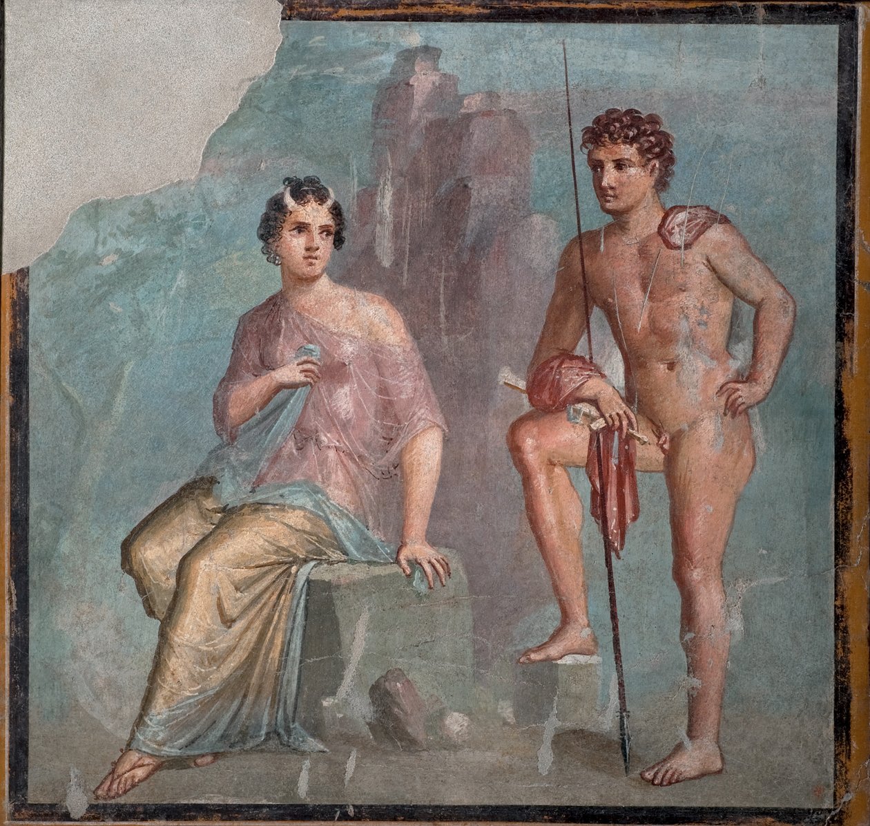 آيو وأرجوس ، 1st H. 1st cen. ميلادي. بواسطة لوحة جدارية رومانية بومبيان.