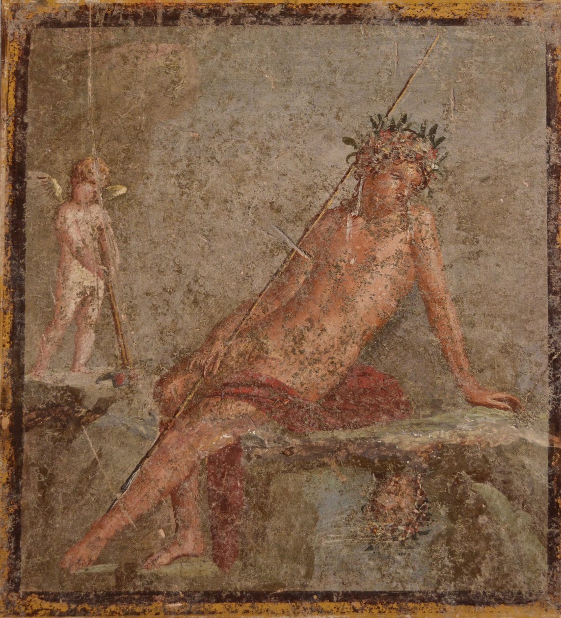 نرجس ، 1st H. 1st cen. ميلادي. بواسطة لوحة جدارية رومانية بومبيان.