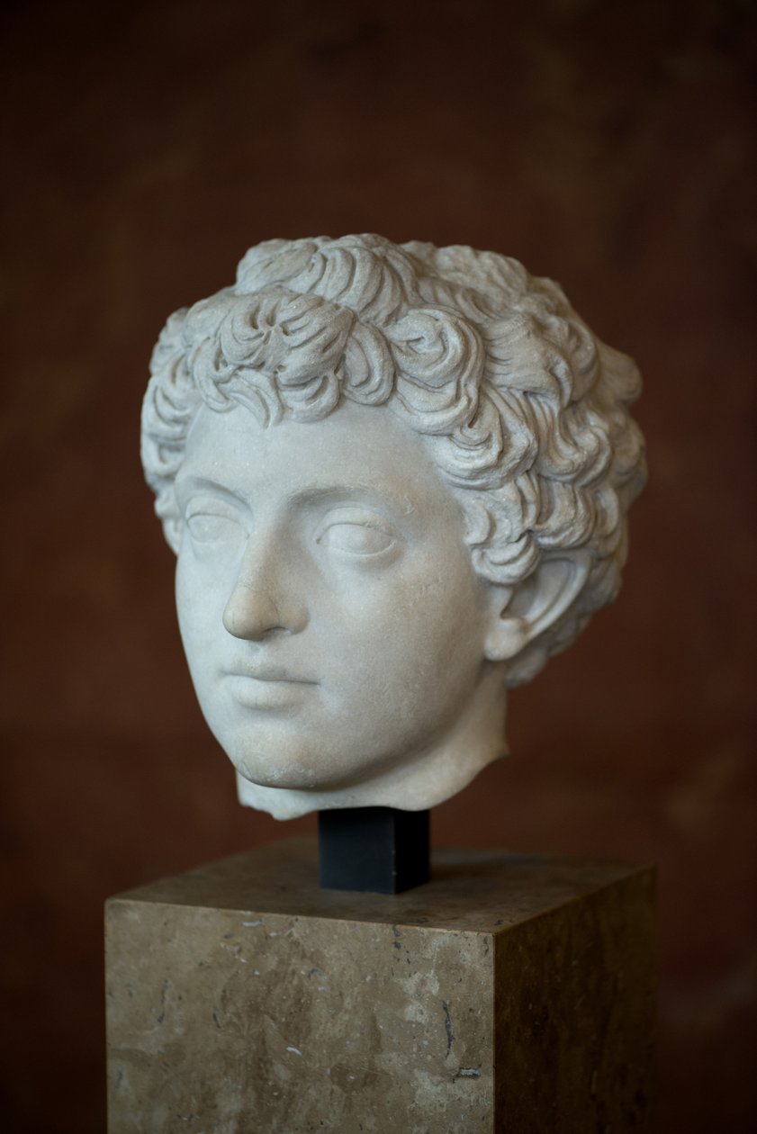 Art Rome Head of the Roman Emperor Mark Aurele Young (121 - 180 AD) Marble بواسطة رومان رومان