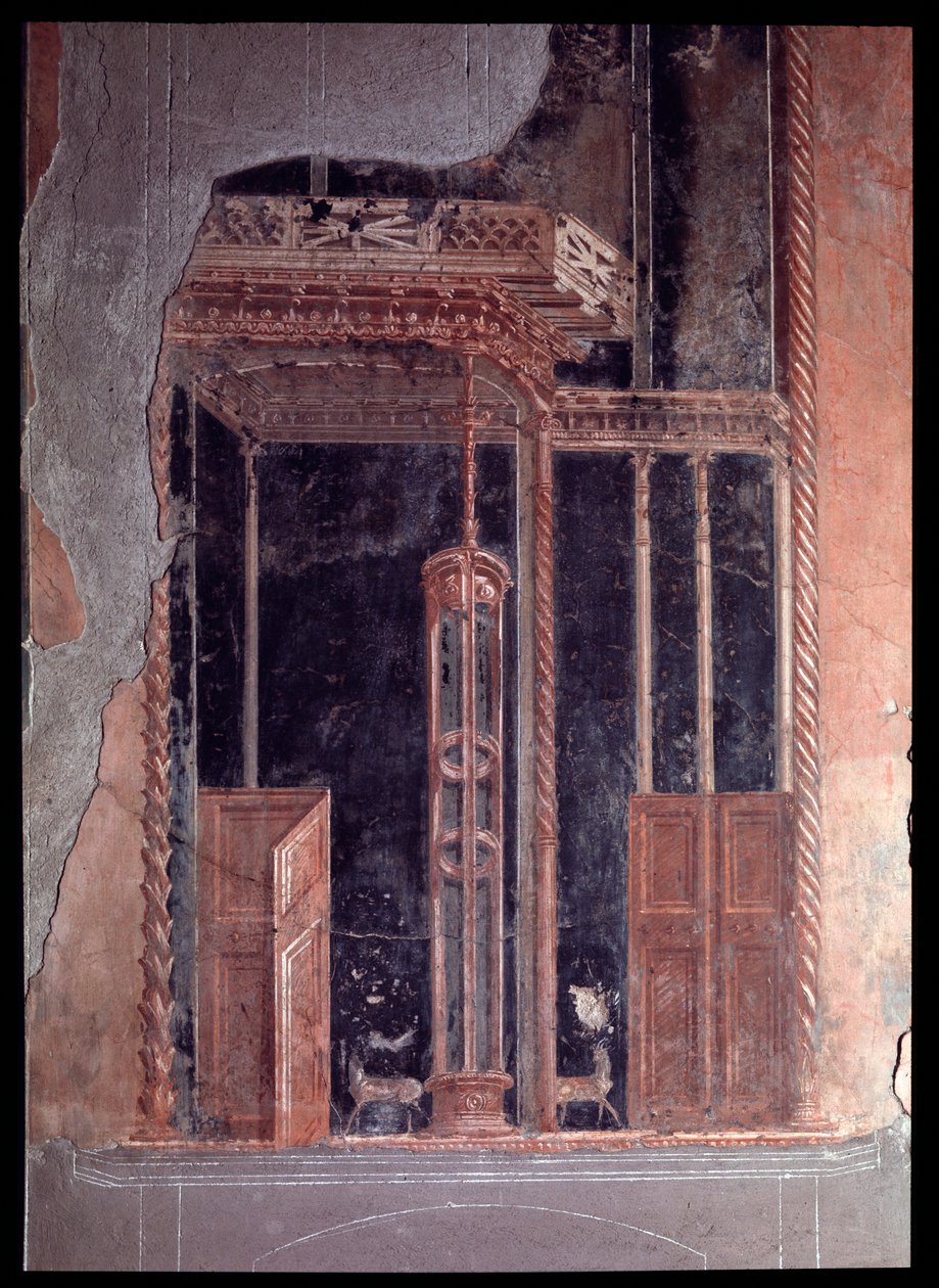لوحة جدارية من triclinium of casa dei cervi ، القرن الخامس قبل الميلاد - القرن الأول الميلادي بواسطة رومان رومان