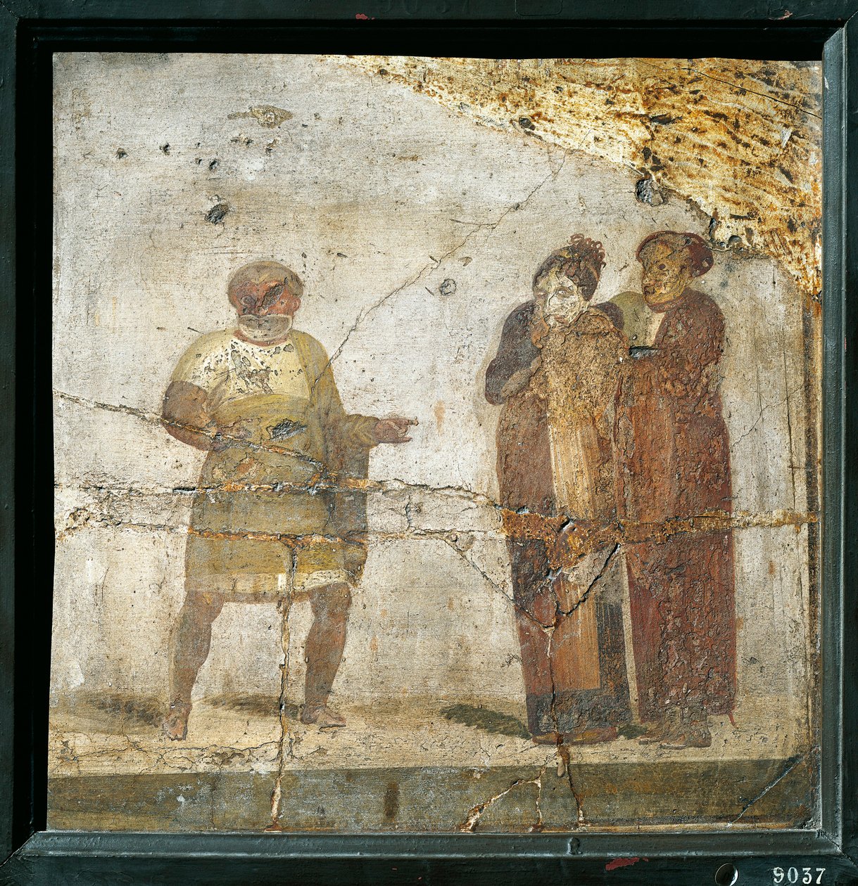 إيطاليا، كامبانيا، بومبي، مشهد المسرح، fresco بواسطة رومان رومان