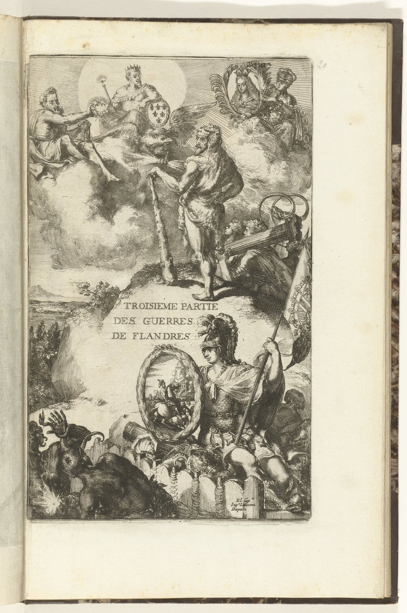 طباعة العنوان للمجلد الثالث من Guerres de Flandres Troisieme partie des Guerres de Flandres (العنوان على الكائن) Guerres de Flandres (عنوان المسلسل) بواسطة رومين دي هوج (منسوب إلى)