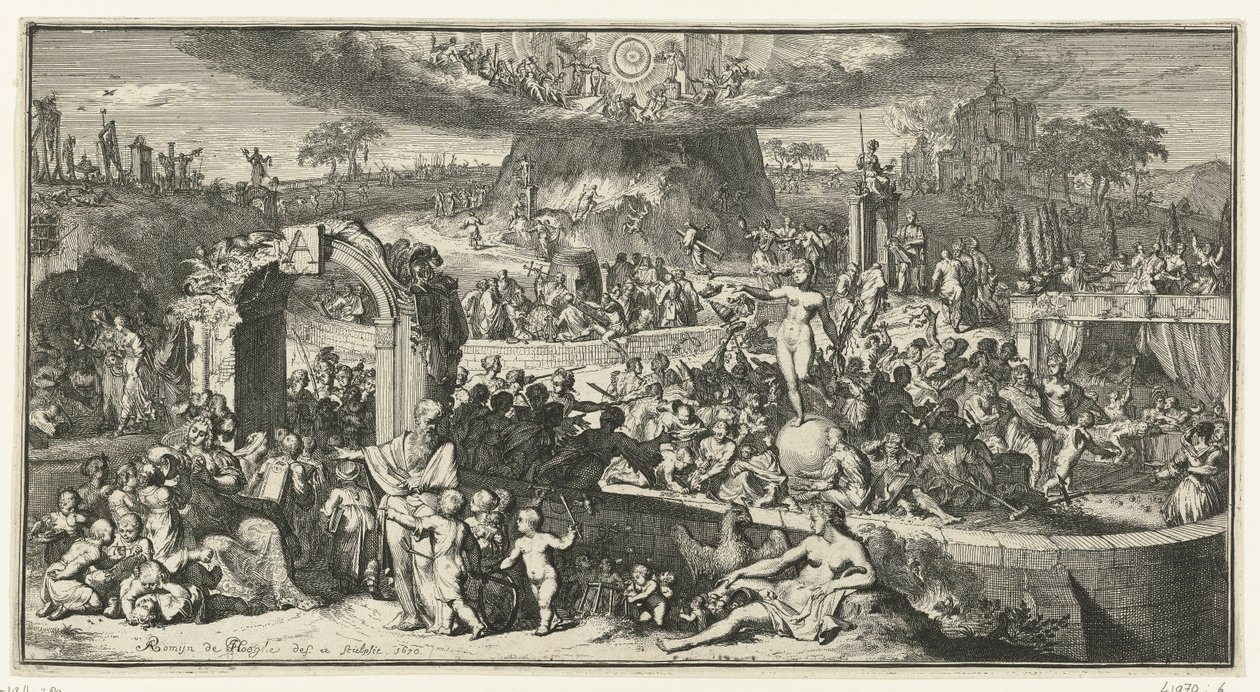 التمثيل المجازي مع Tabula Cebetis بواسطة Romeyn de Hooghe