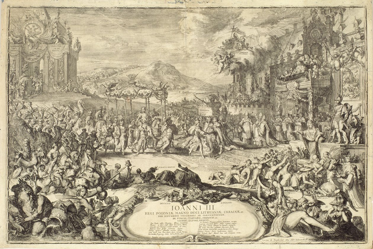 دخول تتويج يوحنا الثالث (1629-1696) إلى بولندا ، 1675 بواسطة Romeyn de Hooghe