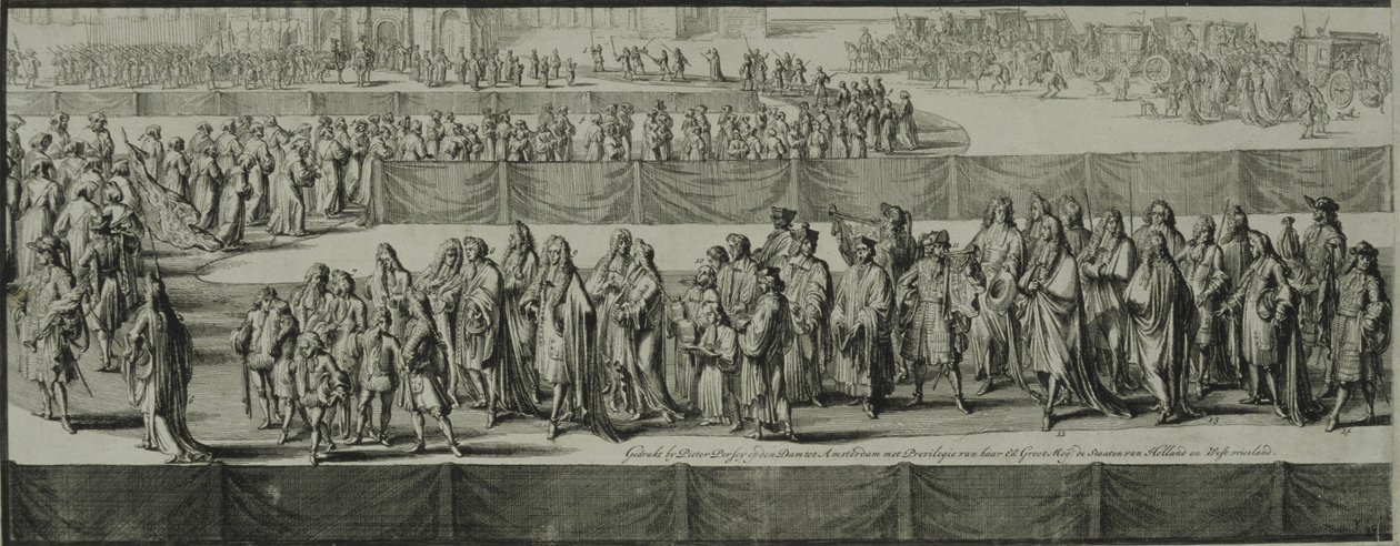موكب جنازة الملكة ماري الثانية ، 1695 بواسطة Romeyn de Hooghe