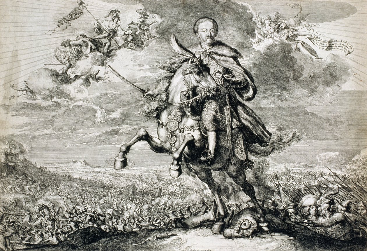 تمجيد جون سوبيسكي الثالث (1629-96) في معركة شوكيم ، 1674 بواسطة Romeyn de Hooghe