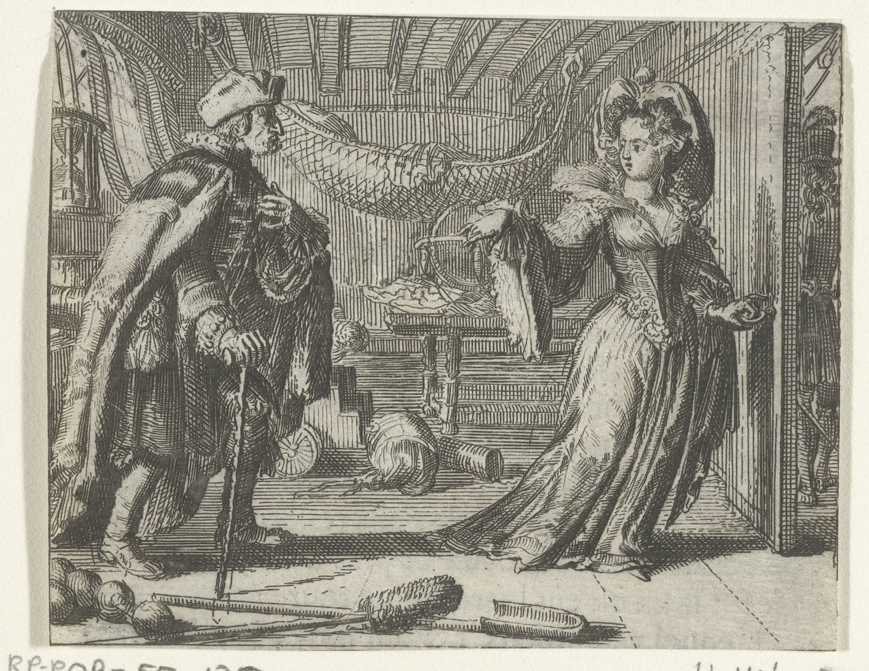 Illustratie for تقويم الرجال المسنين من حكايات وقصص قصيرة فان فونتين بواسطة Romeyn de Hooghe