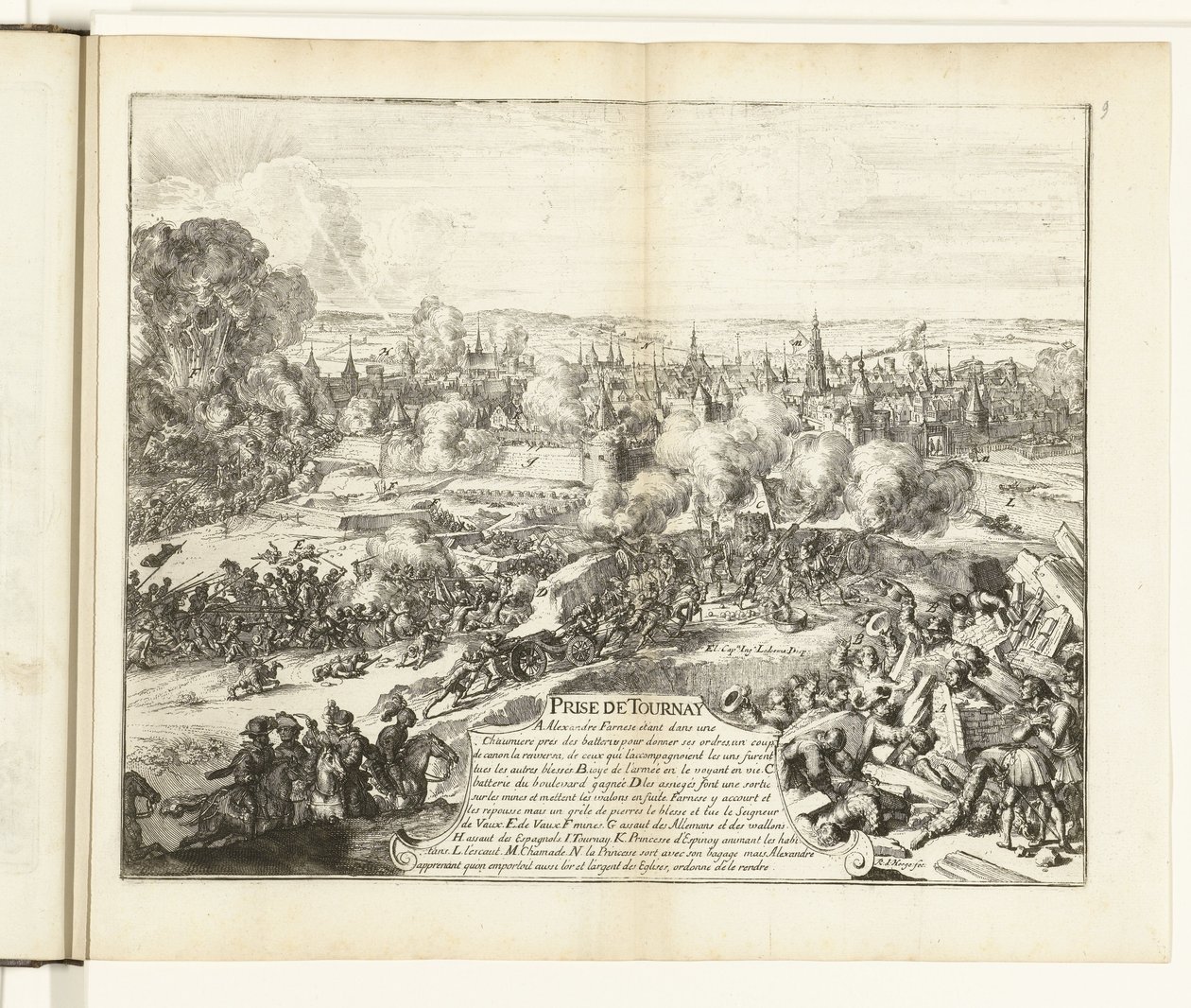 القبض على تورناي ، 1581 Prize de Tournay (العنوان على الكائن) Guerres de Flandres (عنوان المسلسل) بواسطة Romeyn de Hooghe