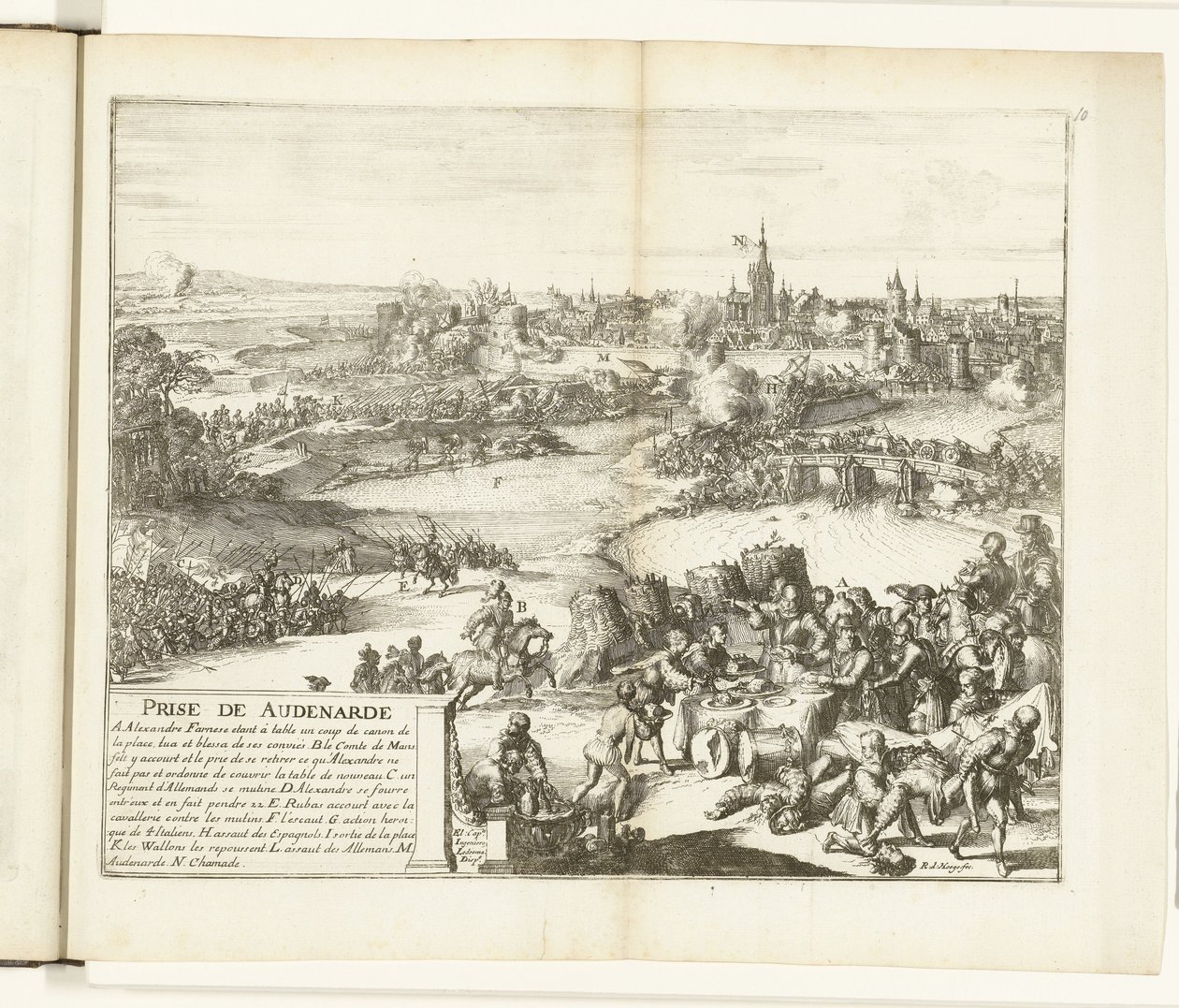 أخذ Oudenaarde ، 1582 Prize de Audenarde (العنوان على الكائن) Guerres de Flandres (عنوان المسلسل) بواسطة Romeyn de Hooghe