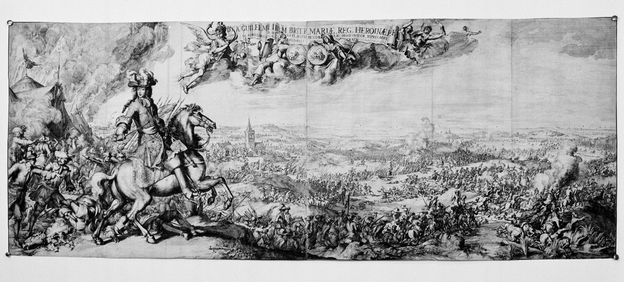 الملك وليام الثالث في معركة بوين ، 1 يوليو 1690 بواسطة Romeyn de Hooghe