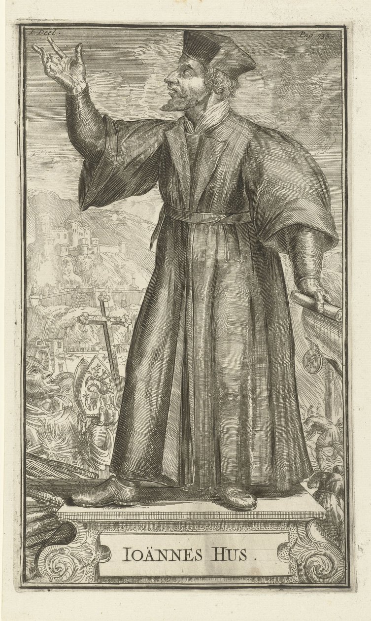 صورة جون هوس ، 1701 بواسطة Romeyn de Hooghe